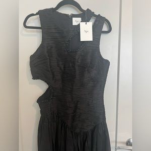 Aje Jolie Abstract Cut Out Midi Dress